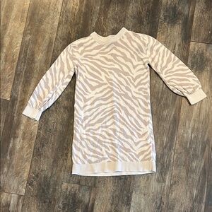 GAP brown zebra sweater dress